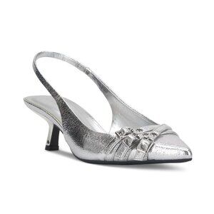 89$ I.N.C. International Concepts Capeka Slingback Pumps Size 6 US Silver